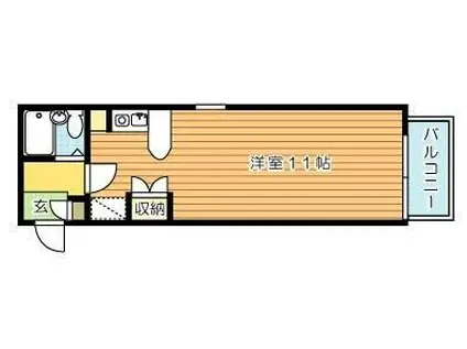 メゾンド片野(ワンルーム/1階)の間取り写真