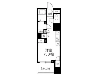 シーラサクラギチョウ(ワンルーム/8階)の間取り写真