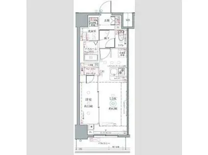 クレヴィスタ名古屋上前津(1LDK/8階)の間取り写真