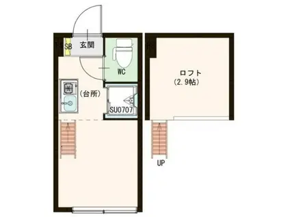 サヴォイ渋谷本町(ワンルーム/1階)の間取り写真