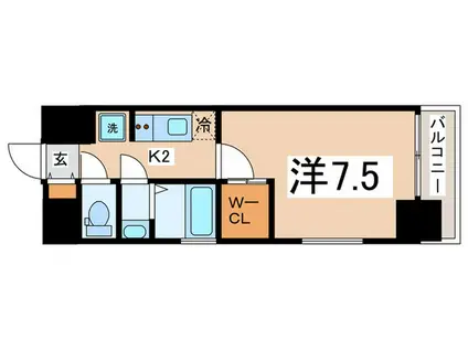 WING TERRACE MINAMIHORIE(1K/4階)の間取り写真