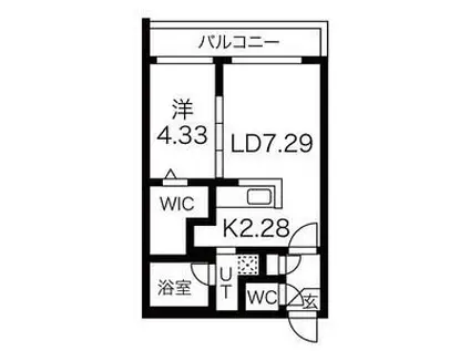 SーRESIDENCE西町(1LDK/2階)の間取り写真