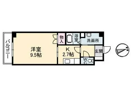 クレール光が丘(1K/5階)の間取り写真