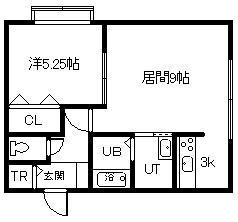 CURRENT VILLA(1LDK/1階)の間取り写真