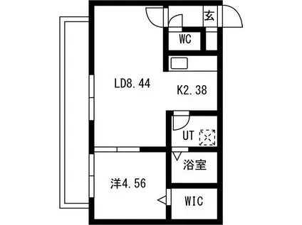 HARNESS 南11条(1LDK/5階)の間取り写真