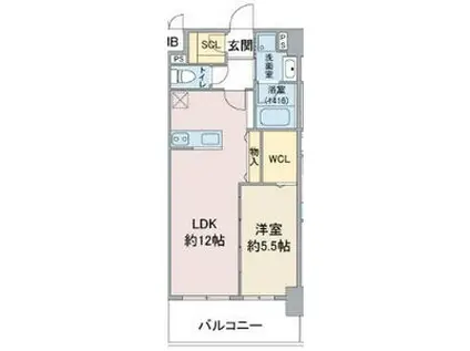 スリーアイランドタワー名駅北(1LDK/7階)の間取り写真