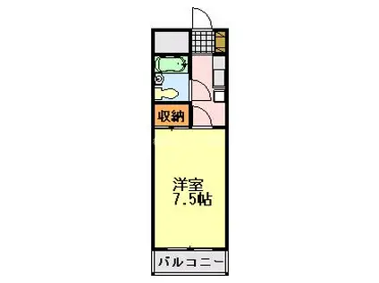 シティコスモ15(1K/6階)の間取り写真