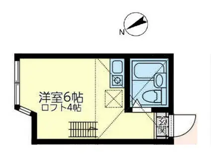 ユナイト塩浜アルベールカミュ(ワンルーム/2階)の間取り写真