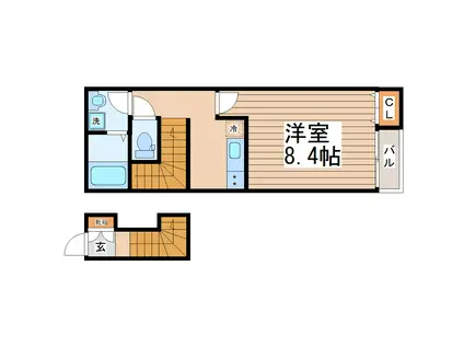 VIVALES SEEBA 小松島(1K/2階)の間取り写真