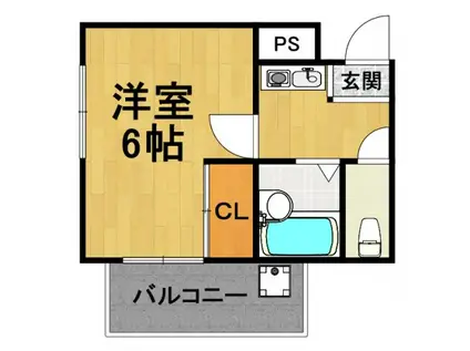 ワンズ仁川(1K/3階)の間取り写真