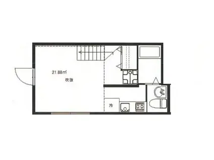 ガーデン笹塚(ワンルーム/3階)の間取り写真