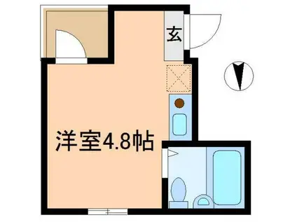 エスポワール町屋弐番館(ワンルーム/2階)の間取り写真