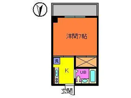 リベストハイツ(1K/5階)の間取り写真