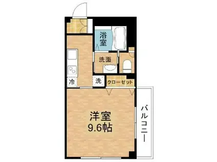 SUNパール駅前(1K/8階)の間取り写真