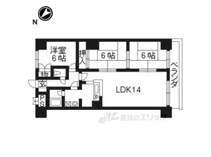 シベール阪急桂(3LDK/2階)の間取り写真