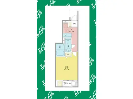 BELTA REGINA II(1K/1階)の間取り写真