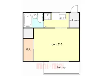 入山文化(1K/2階)の間取り写真