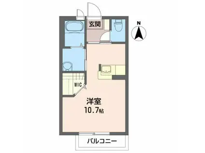 フォーレスト ヒルズ(ワンルーム/2階)の間取り写真