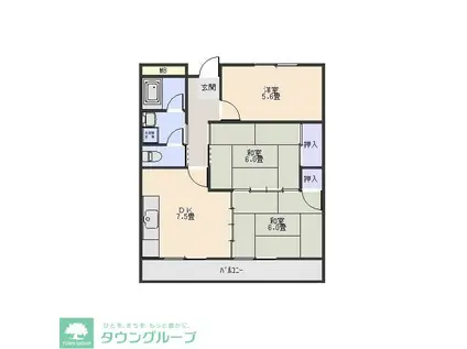 グリーンプラザ(3DK/3階)の間取り写真