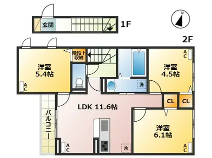 セレスティア石神井台II(3LDK/2階)の間取り写真