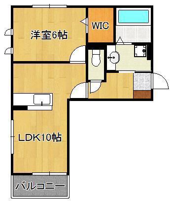 サニーイースト(1LDK/2階)の間取り写真