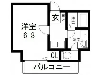 パーラム徳庵(1K/7階)の間取り写真