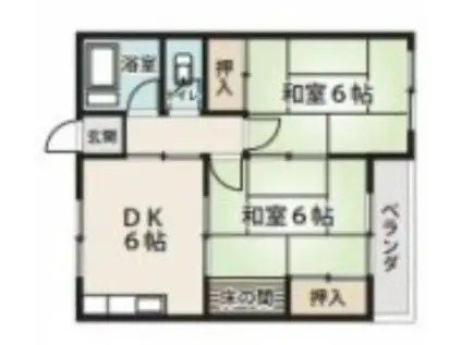 やなせハイツ(2DK/3階)の間取り写真