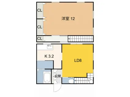 ROYAL BRICKS APARTMENT 3AVE(1LDK/1階)の間取り写真