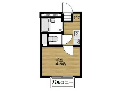 ルミエール東三田(1K/3階)の間取り写真