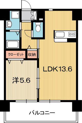 エルフィーノII(1LDK/5階)の間取り写真