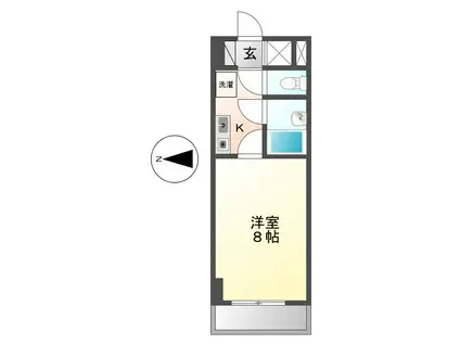 第7フクマルビル(1K/4階)の間取り写真