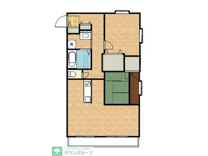 クレールコート(2LDK/3階)の間取り写真