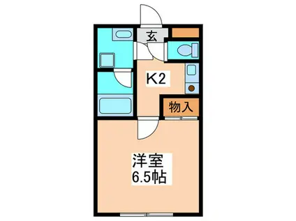 ASUKY COURT(1K/4階)の間取り写真