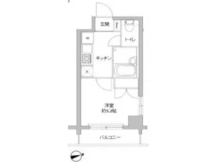 エクセリア神楽坂(1K/9階)の間取り写真
