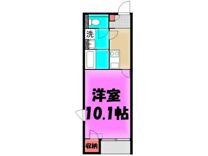 ＪＲ埼京線 南与野駅 徒歩30分 2階建 築14年(1K/2階)の間取り写真