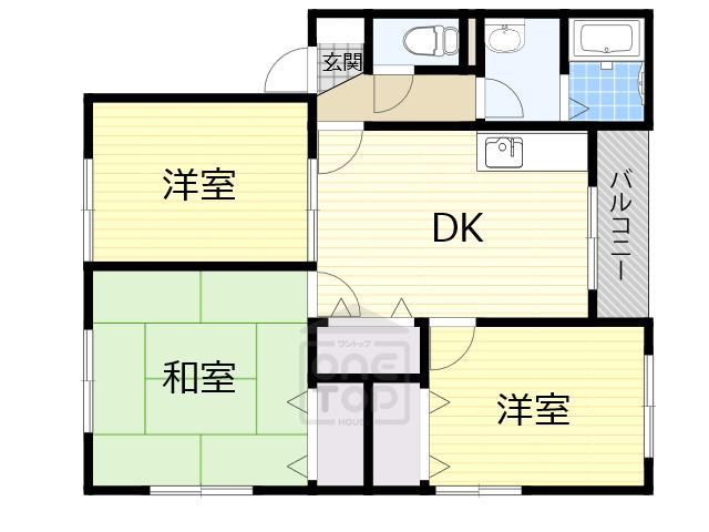 エステートピア豊中北 A棟(3DK/1階)の間取り写真