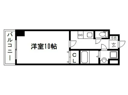 PINE館V(1K/2階)の間取り写真