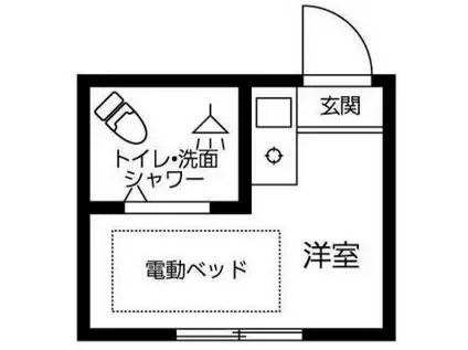 第18紀州ハイツ(ワンルーム/2階)の間取り写真