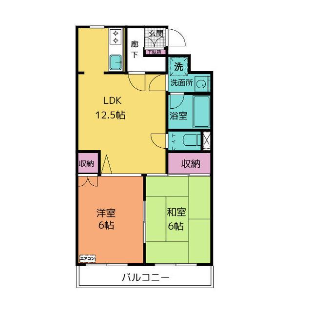 OSTクレスタ(2LDK/2階)の間取り写真