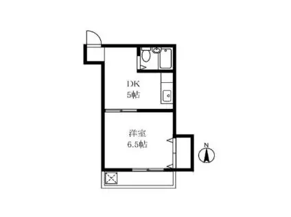 札幌ビル(1DK/4階)の間取り写真