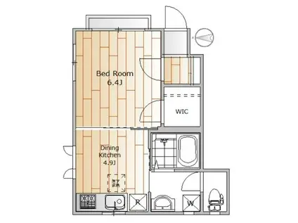 ガーデンハウス碑文谷(1DK/1階)の間取り写真