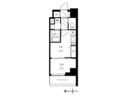 グランジット蔵前(1DK/6階)の間取り写真