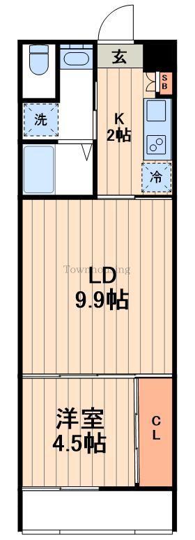 ミラトーレ押上(1LDK/4階)の間取り写真