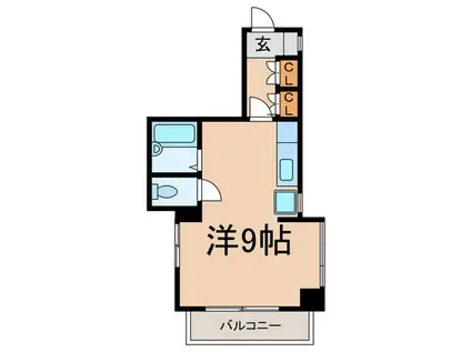 WALHUGEL(ワンルーム/2階)の間取り写真
