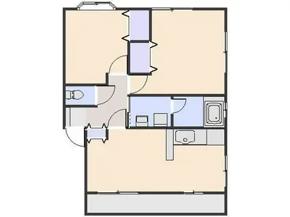 メゾンシャンベール(2LDK/2階)の間取り写真