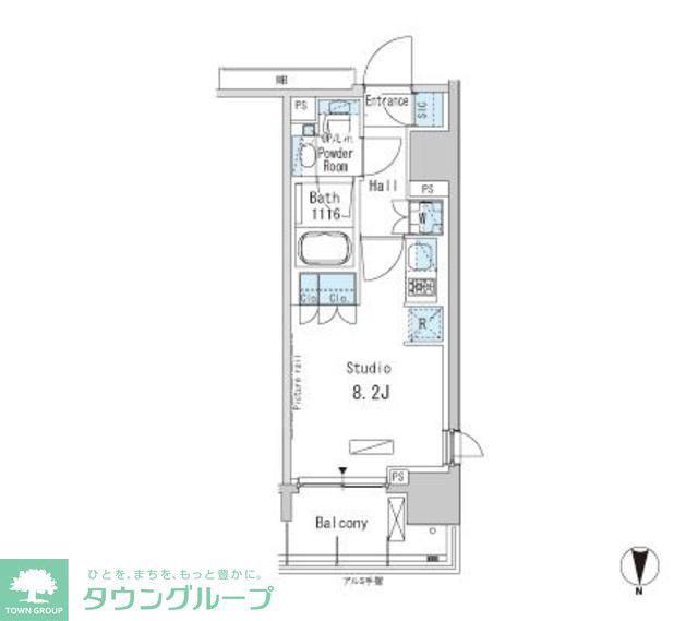 パークアクシス蒲田ステーションゲート(ワンルーム/11階)の間取り写真