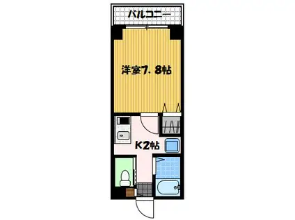 TSビル(1K/5階)の間取り写真