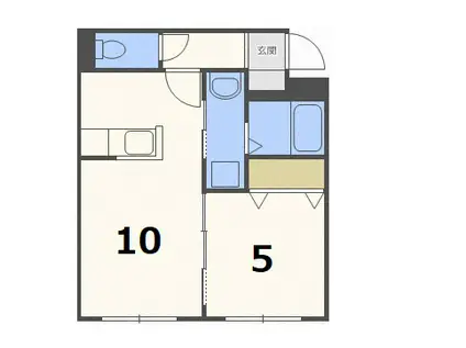ニアステーション宮の沢(1LDK/2階)の間取り写真