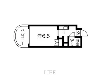 グランバリュー南郷(1K/3階)の間取り写真