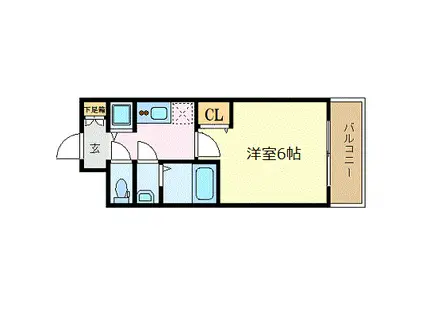 プレサンス新大阪ザシティ(1K/7階)の間取り写真